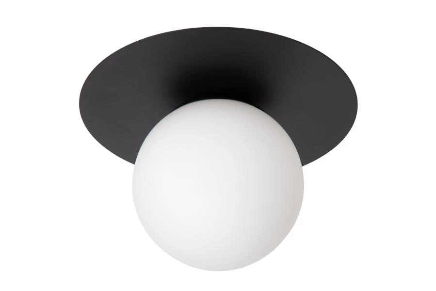 Lucide TRICIA - Flush ceiling light - Ø 25 cm - 1xE27 - Black - off